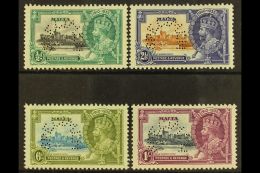 1935 Silver Jubilee Set Complete, Perforated "Specimen", SG 210s/213s, Very Fine Mint Part Og. (4 Stamps) For More... - Malta (...-1964)