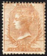 1860 ½d Buff, No Wmk, SG 3, Fine Lightly Hinged Mint. Good Strong Colour & Full Perfs. For More Images,... - Malta (...-1964)