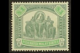 FEDERATED STATES 1900 $1 Green And Pale Green, Wmk CC, SG 23, Very Fine And Fresh Mint. For More Images, Please... - Otros & Sin Clasificación