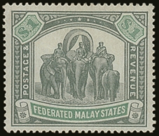 FEDERATED MALAY STATES 1900-1 $1 Green & Pale Green, Wmk Crown CC, SG 23, Fine Mint. For More Images, Please... - Andere & Zonder Classificatie