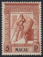 1938 5p Red Brown "Afonso De Albuquerque" SG 381, Very Fine Lightly Hinged Mint. For More Images, Please Visit... - Other & Unclassified