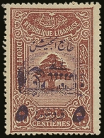 POSTAL TAX 1945 5p On 30c Red-brown Fiscal Stamp With Lebanese Army Surcharge In Violet, SG T289, Never Hinged... - Líbano