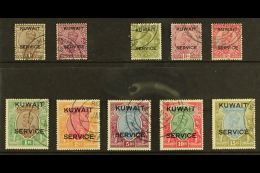 OFFICIALS 1929-33 1a And 2a, Plus The Set COMPLETE From 4a To 15r, SG O16/O17 And O20/O27, Very Fine Used With... - Kuwait