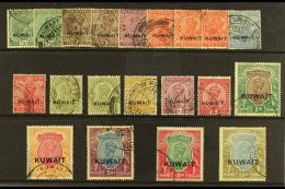 1929 - 37 Geo V, Nasik Printing, Overprint Set, SG 16/29, Good To Very Fine Used, 2R With Blue Crayon Line, 15r... - Kuwait