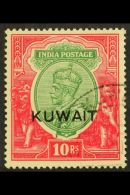 1923-24 10r Green And Scarlet, SG 15, Very Fine Used With Donaldson Type 7 REG. Cancellation. For More Images,... - Koeweit