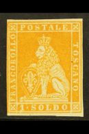 TUSCANY 1851 1so Orange Bistre, Lion, PROOF, Sass P2, Very Fine Unused. Cat €325 (£250) For More... - Zonder Classificatie
