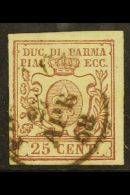 PARMA 1857 25c Lilac Brown, Sass 10, With Good To Large Margins All Round And Neat 1858 Cds Cancel. Tiny Hinge... - Unclassified