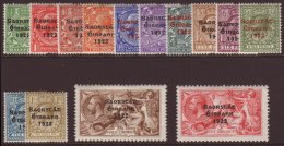 1922-23 Thom Overprinted Set From ½d To 5s, SG 52/65, Very Fine Mint (14 Stamps) For More Images, Please... - Otros & Sin Clasificación