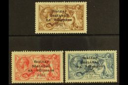 1922 (FEB-JUL) 2s6d, 5s, And 10s "Seahorses" Of Great Britain With Dollard Four Line Overprints, SG 17/21, Mint.... - Altri & Non Classificati