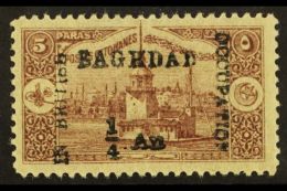 BAGHDAD - BRITISH OCCUPATION 1917 ¼a On 5pa Dull Purple, SG 2, Fine Unused (no Gum). For More Images,... - Iraq