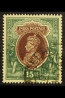 1937-40 15r Brown & Green "inverted Watermark" SG 263w, Very Fine Used For More Images, Please Visit... - Altri & Non Classificati