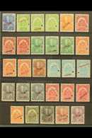 1898-99 President & Coat Of Arms Complete Set With "SPECIMEN" Overprints (Scott 52/66, SG 51/62 & 67/69),... - Haití