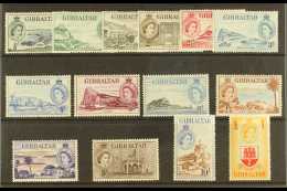 1953-59 Definitives Complete Set, SG 145/58, Very Fine Mint, Most Stamps Including All The Top Values Never... - Gibraltar