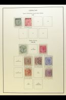 1886-1938 COLLECTION In Hingeless Mounts On Pages, Inc 1886 ½d Opt Mint, 1886-87 2d Mint, 1889 To 75c On 1s... - Gibilterra