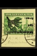 1939 30c Green With "Memelland Ist Frei" Type II INVERTED OVERPRINT Variety, Michel II K, Very Fine Used On Piece.... - Otros & Sin Clasificación