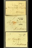 1826-1857 ENTIRE LETTERS. Includes 1826, 1835 & 1837 EL's To France With Dated "MEMEL", Straight-line "C.P.R.... - Other & Unclassified