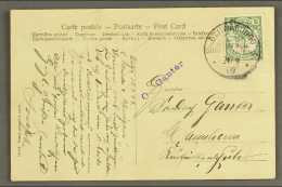 SOUTH WEST AFRICA 1909 (21 Sep) Ppc To Mannheim, Germany Bearing 5pf Yacht Tied By Fine "OTJIWARARONGO" Cds... - Other & Unclassified