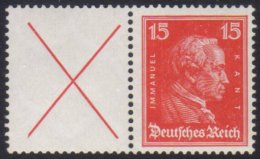 1927 Label+15pf Kant Se-tenant Horizontal Pair, Michel W23, Fine Never Hinged Mint, Fresh. For More Images, Please... - Other & Unclassified