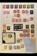 PRUSSIA 1850-1861 Attractive Used Collection On Old Album Leaf, Including Some Pairs/strips, With Several Stamps... - Andere & Zonder Classificatie
