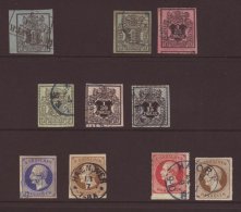 HANOVER 1850-1864 VERY FINE USED Group Of All Different Choice Examples With Nice Cancels, Imperfs With Four Good... - Andere & Zonder Classificatie