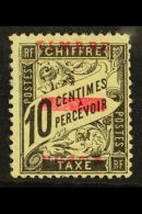 MOROCCO 1893 10c Black Postage Due Stamp Of France Handstamped "TIMBRE - POSTE" In Red, Yvert 10 (Maury 8, SG 12),... - Otros & Sin Clasificación