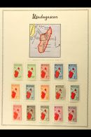 MADAGASCAR 1935-47 Fine Mint Air Post Stamps Collection On Printed Album Pages With Map Illustration, Includes... - Otros & Sin Clasificación