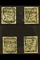 BENIN POSTAGE DUE 1894 Imperf Complete Set (Yvert 1/4, SG D46/49), Very Fine Used. (4 Stamps) For More Images,... - Otros & Sin Clasificación