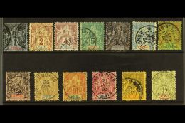 BENIN 1893 Tablet Inscribed "GOLFE DE BENIN" Complete Set (Yvert 20/32, SG 17/29), Very Fine Used. (13 Stamps) For... - Other & Unclassified