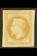 1869 10c Bistre Imperf Rothschild Print, SG 126, Very Fine Mint With 4 Large / Huge Margins. For More Images,... - Other & Unclassified