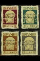 1921 2L To 10L "Governo Provisorio" Overprints Top Values (SG 174/77, Sassone 160/63), Never Hinged Mint, Fresh,... - Fiume