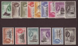 1954-62 QEII Ships Definitives Complete Set, SG G26/40, Fine Fresh Mint. (15 Stamps) For More Images, Please Visit... - Falkland