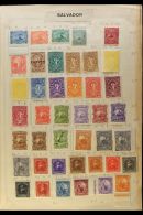1867-1943 UNTIDY OLD TIME ACCUMULATION A Interesting Mint And Used Accumulation From 1867 First Issues Onwards On... - El Salvador