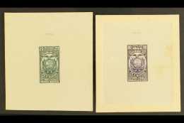 PROOFS Two Master Die Proofs, One Of 1944 80c Value Struck In Violet, The Other 20s Value Struck In Deep Green, A... - Ecuador