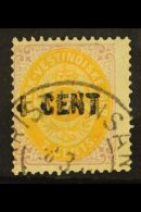 1887 1c On 7c Yellow-ochre And Slate-lilac, SG 36, Fine Used, Centred To Left. For More Images, Please Visit... - Dänisch-Westindien