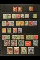 1880-1952 USED COLLECTION Presented On Stock Pages. Includes 1880 1d's, 1881 ½d On 1d, Later QV To 2pi,... - Otros & Sin Clasificación