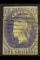 1857-59 1s Slate-violet, SG 10, Lightly Used With 4 Margins (close At Right) And A Little Pale At Top For More... - Ceilán (...-1947)