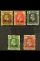 1921-26 Wmk MCA Complete Set With "SPECIMEN" Overprints, SG 60s/67s, Very Fine Mint, Fresh. (5 Stamps) For More... - Cayman Islands