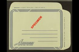 AEROGRAMME 1956 (10c) Blue On Grey Postal Stationery Air Letter WITHOUT STAMP IMPRINT On Watermarked Paper... - Otros & Sin Clasificación
