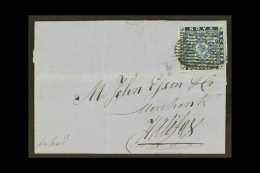 1851 3d Deep Blue (SG 2) Very Fine Example Tied To Small Letter Sheet By Oval Grid Cancellation, Sent From Windsor... - Other & Unclassified