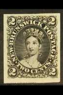 1863 2c Chalon Portrait IMPERF PLATE PROOF In Black On India Paper. For More Images, Please Visit... - Sonstige & Ohne Zuordnung