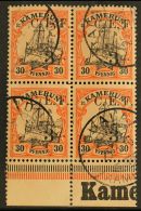 1915 3d On 30pf Black & Orange Buff, SG B6, Fine Cds Used Marginal Block Of 4. For More Images, Please Visit... - Other & Unclassified