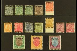 1937 KGV India Opt'd Set To 5r, SG 1/15, Very Fine Mint (15 Stamps) For More Images, Please Visit... - Burma (...-1947)