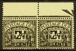 ERITREA POSTAGE DUES - 1948 20c On 2d Agate, Pair One Showing The Variety "No Stop After B", SG ED3 = ED3b, Very... - Italiaans Oost-Afrika