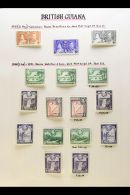 1937-1951 COMPLETE VERY FINE COLLECTION On Leaves, Inc 1938-52 Set With All Shades & Perf Types (ex The Rare... - British Guiana (...-1966)