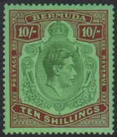 1937 10s Green And Deep Lake On Pale Emerald, First Printing, SG 119, Mint With Part OG, Fresh Appearing. For More... - Bermuda