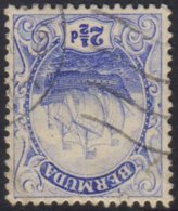 1912 2½d Blue Ship, Watermark Inverted And Reversed SG 48y, Fine Used, Scarce ! For More Images, Please... - Bermudas