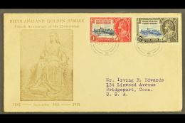 1935 Golden Jubilee Illus Cover To USA Bearing 1935 1d And 2d Silver Jubilee Stamps Tied By LOBATSI Cds Cancels. ... - Other & Unclassified