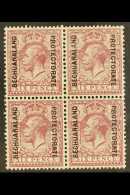 1925-27 6d Purple Overprint Ordinary Paper, SG 97, Very Fine Mint (three Stamps Are NHM) BLOCK Of 4, Very Fresh.... - Altri & Non Classificati