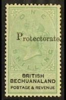1888 1s Green And Black Ovptd "Protectorate", SG 46, Very Fine Mint. For More Images, Please Visit... - Otros & Sin Clasificación