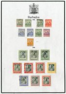 1905-1935 COLLECTION On Leaves, Fresh Mint Or Fine Used Stamps, Inc 1905 ½d, 6d & 8d Mint, 1906 Nelson... - Barbados (...-1966)
